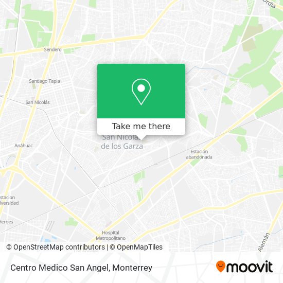 Centro Medico San Angel map