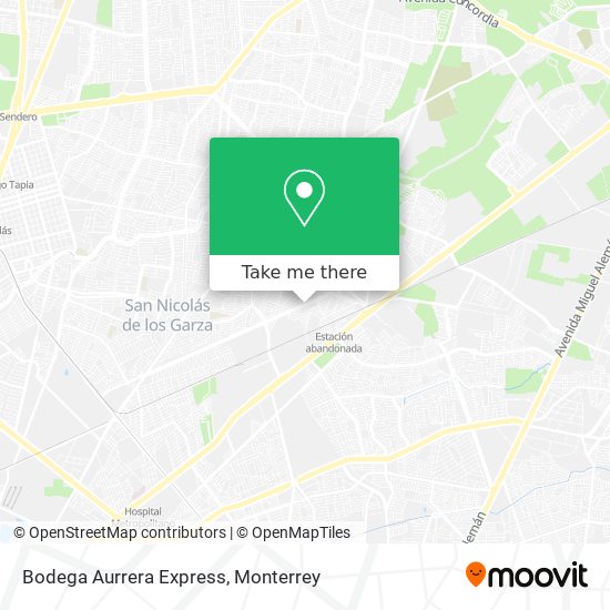 Bodega Aurrera Express map