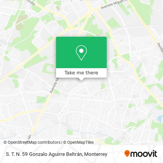 S. T. N. 59 Gonzalo Aguirre Beltrán map