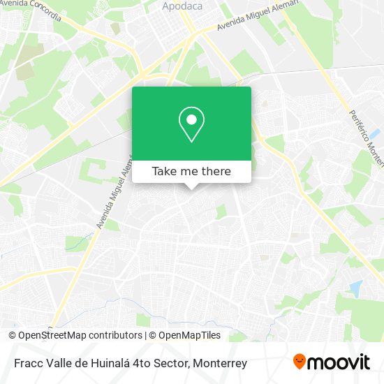 Fracc Valle de Huinalá 4to Sector map