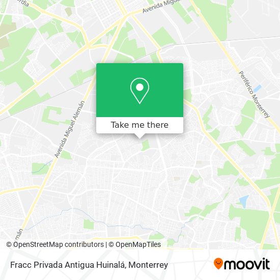 Fracc Privada Antigua Huinalá map