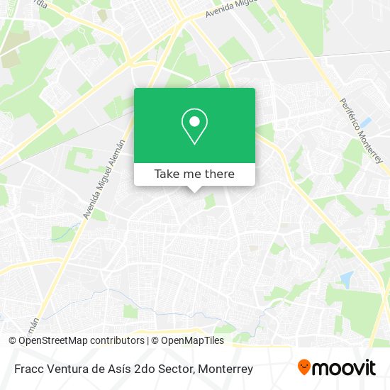 Fracc Ventura de Asís 2do Sector map