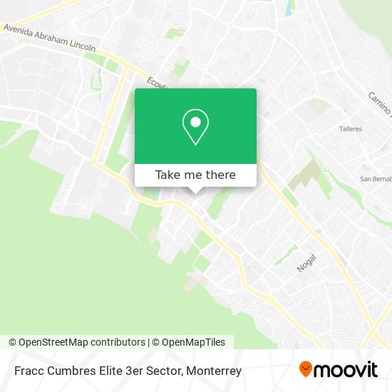 Mapa de Fracc Cumbres Elite 3er Sector