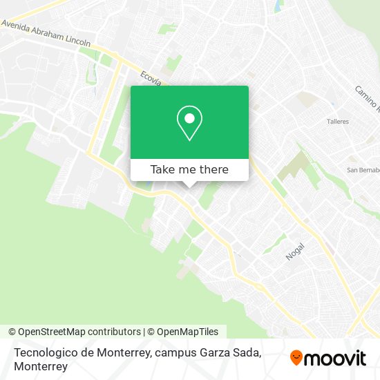 Mapa de Tecnologico de Monterrey, campus Garza Sada