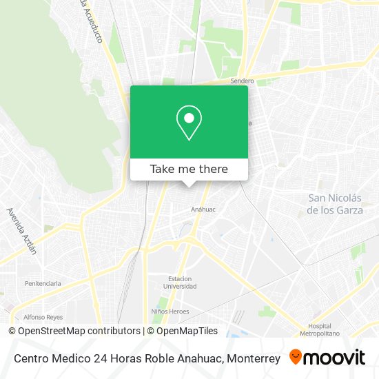 Centro Medico 24 Horas Roble Anahuac map