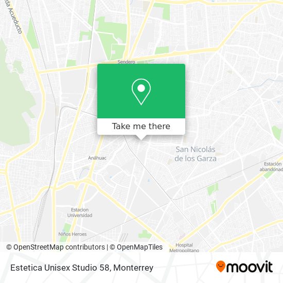 Estetica Unisex Studio 58 map