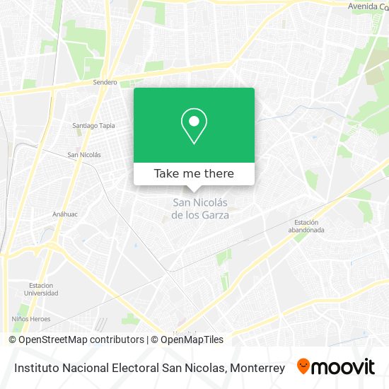 Mapa de Instituto Nacional Electoral San Nicolas