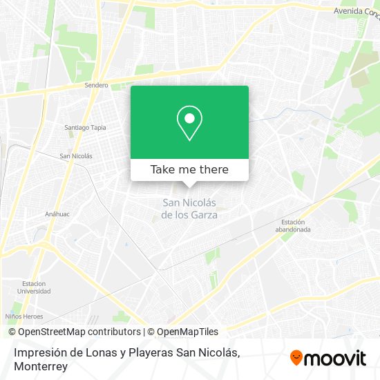 Impresión de Lonas y Playeras San Nicolás map