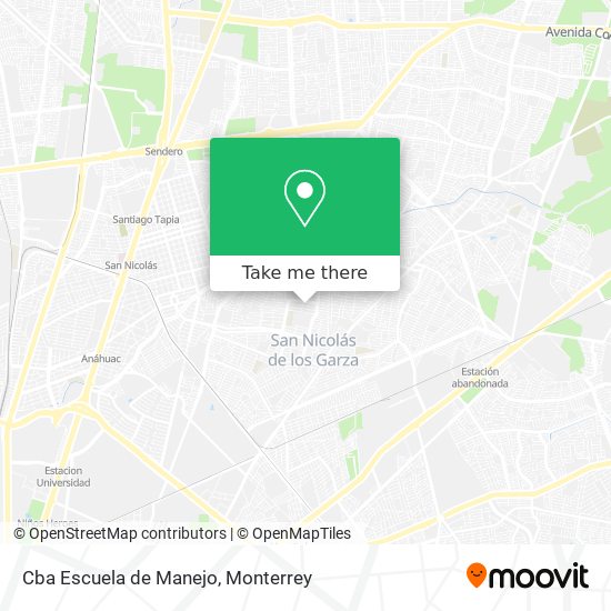 Mapa de Cba Escuela de Manejo