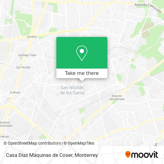 Mapa de Casa Díaz Máquinas de Coser