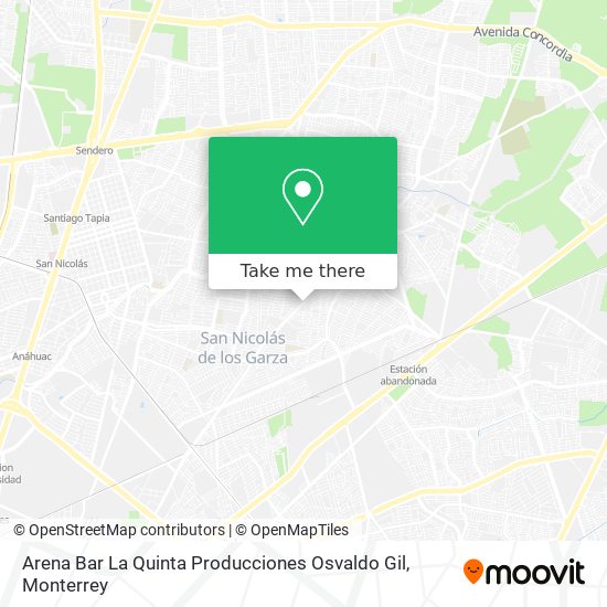 Mapa de Arena Bar La Quinta Producciones Osvaldo Gil