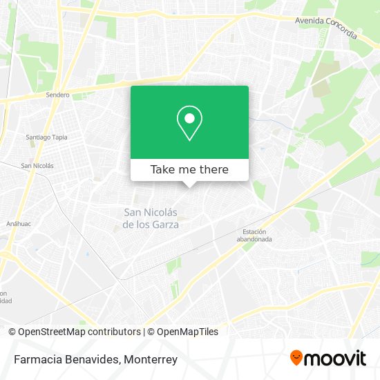 Mapa de Farmacia Benavides