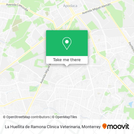 La Huellita de Ramona Clinica Veterinaria map