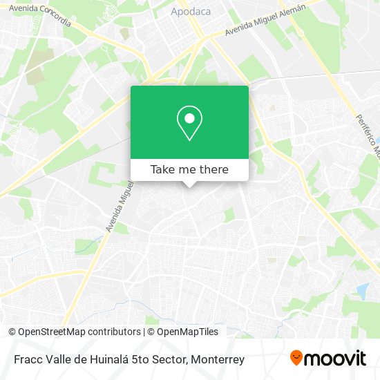 Fracc Valle de Huinalá 5to Sector map