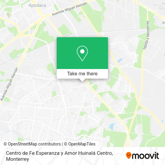 Mapa de Centro de Fe Esperanza y Amor Huinalá Centro