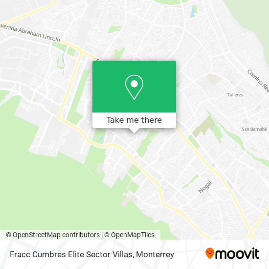 Fracc Cumbres Elite Sector Villas map