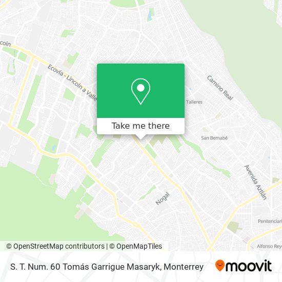 Mapa de S. T. Num. 60 Tomás Garrigue Masaryk
