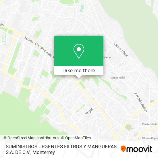 SUMINISTROS URGENTES FILTROS Y MANGUERAS, S.A. DE C.V. map