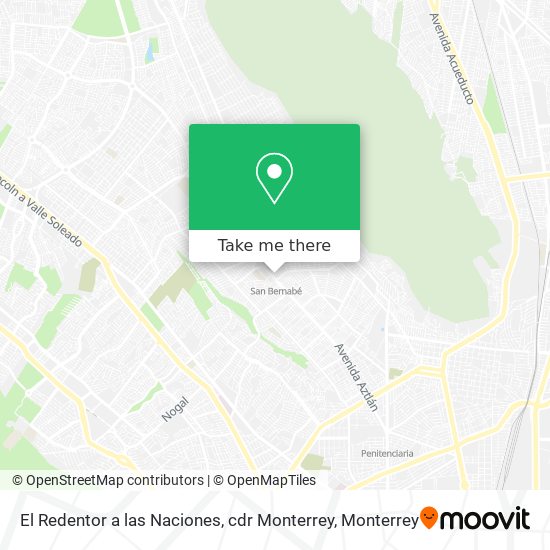 El Redentor a las Naciones, cdr Monterrey map
