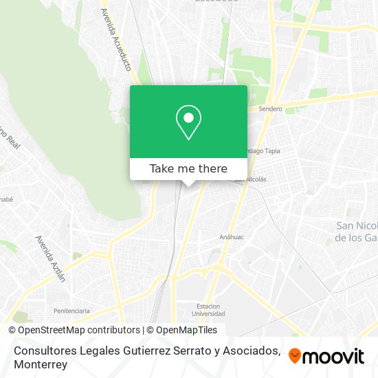 Mapa de Consultores Legales Gutierrez Serrato y Asociados