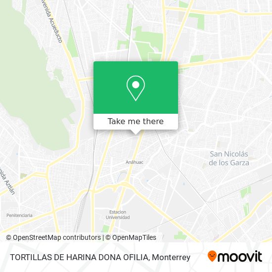 Mapa de TORTILLAS DE HARINA DONA OFILIA