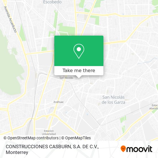 CONSTRUCCIONES CASBURN, S.A. DE C.V. map