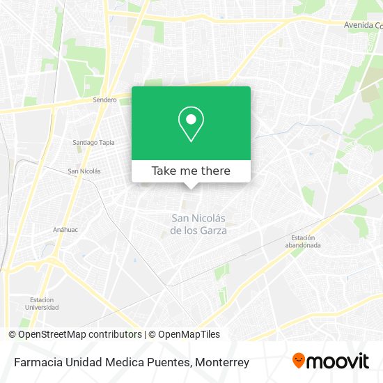 Mapa de Farmacia Unidad Medica Puentes