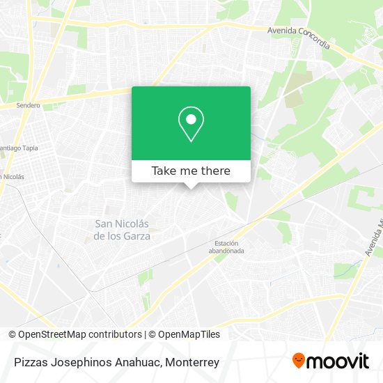 Mapa de Pizzas Josephinos Anahuac