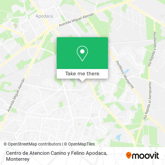 Mapa de Centro de Atencion Canino y Felino Apodaca