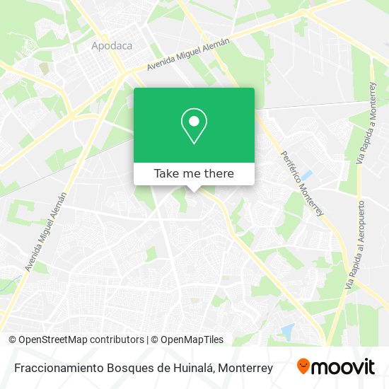 Mapa de Fraccionamiento Bosques de Huinalá