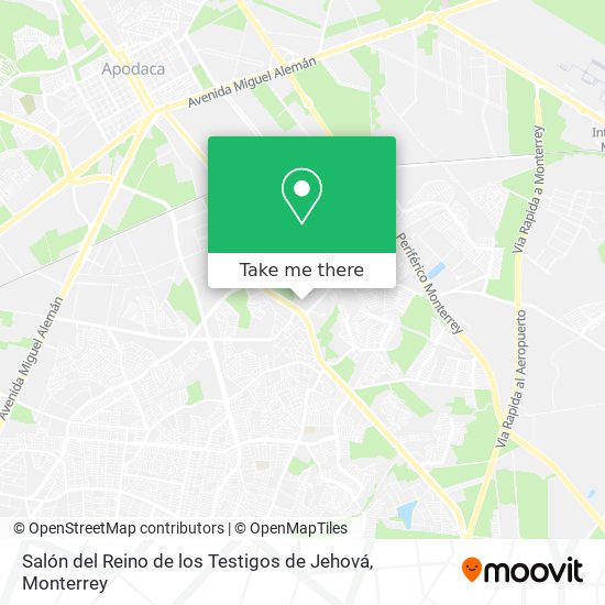 Salón del Reino de los Testigos de Jehová map