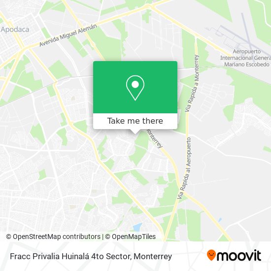 Fracc Privalia Huinalá 4to Sector map