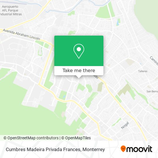 Mapa de Cumbres Madeira Privada Frances