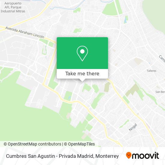 Cumbres San Agustin - Privada Madrid map
