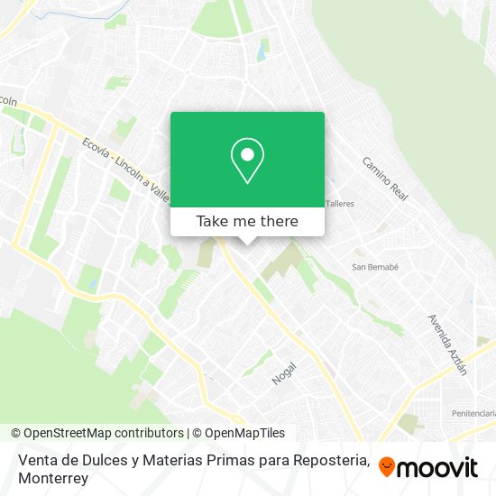 Venta de Dulces y Materias Primas para Reposteria map