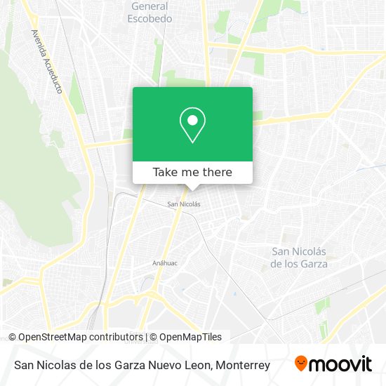 San Nicolas de los Garza Nuevo Leon map