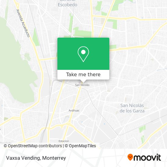 Mapa de Vaxsa Vending