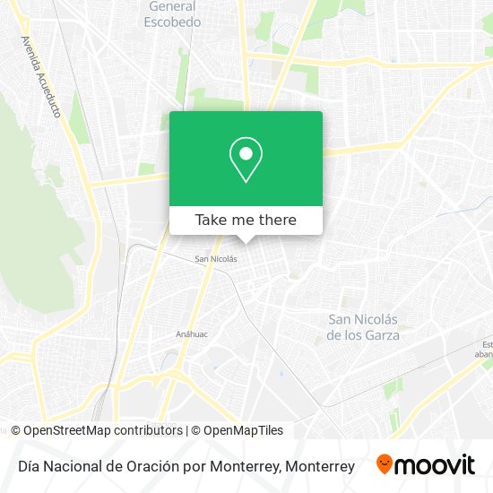Mapa de Día Nacional de Oración por Monterrey