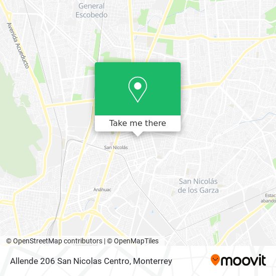 Mapa de Allende 206 San Nicolas Centro