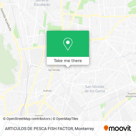 ARTICULOS DE PESCA FISH FACTOR map