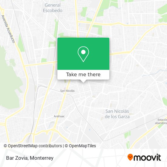 Mapa de Bar Zovia