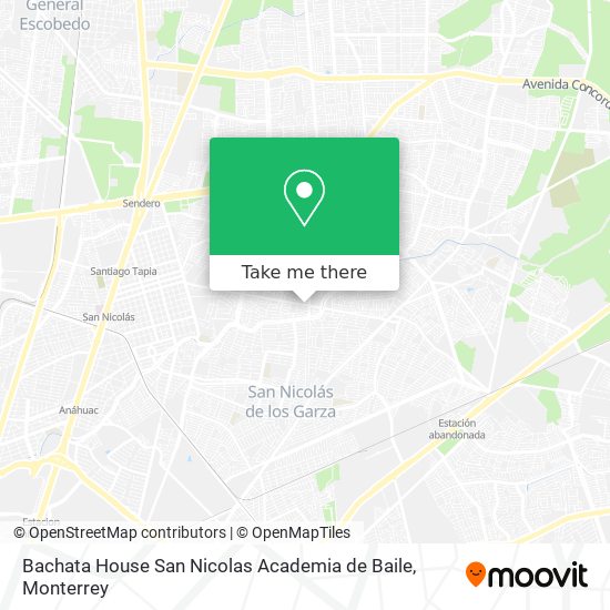 Bachata House San Nicolas Academia de Baile map