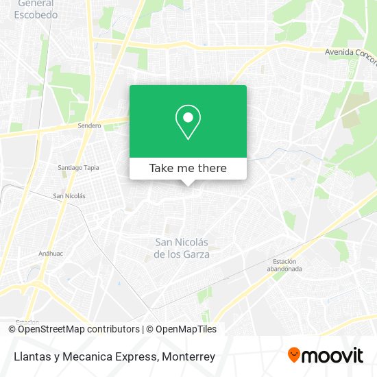 Llantas y Mecanica Express map