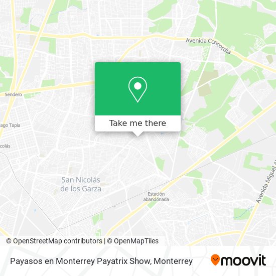 Payasos en Monterrey Payatrix Show map