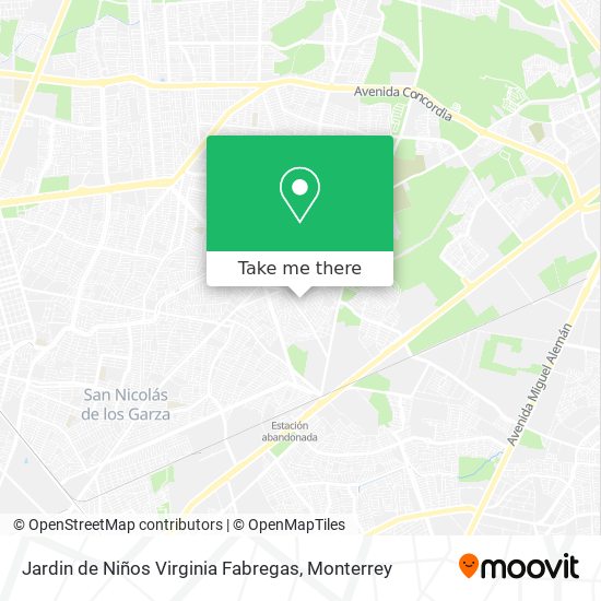 Jardin de Niños Virginia Fabregas map