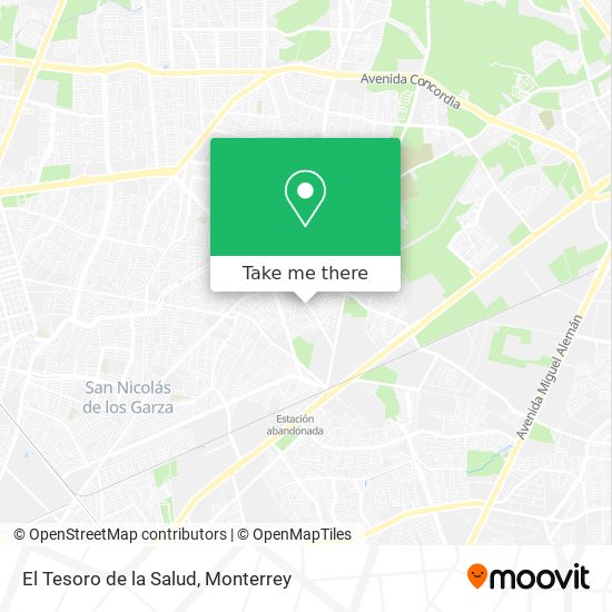 Mapa de El Tesoro de la Salud