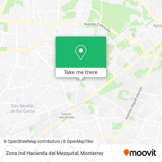 Mapa de Zona Ind Hacienda del Mezquital