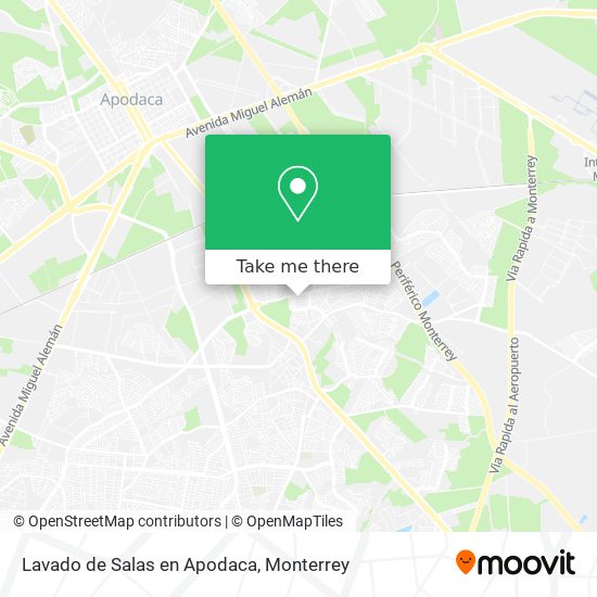 Lavado de Salas en Apodaca map