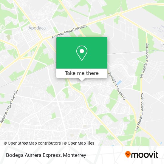Bodega Aurrera Express map
