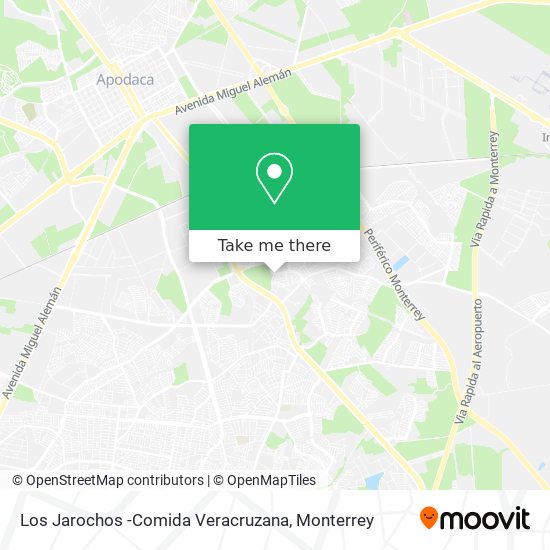 Mapa de Los Jarochos -Comida Veracruzana